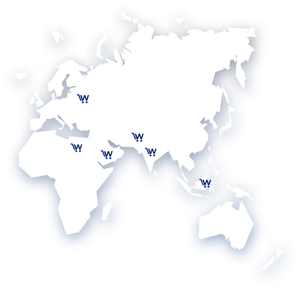 World of Trade partner footprint map